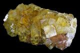 Lustrous, Yellow Cubic Fluorite Crystals - Morocco #32303-1